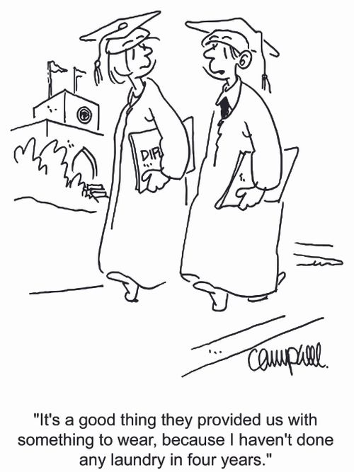 'It's a good thing they provided us with something to wear, because I haven't done any laundry in four years.'
