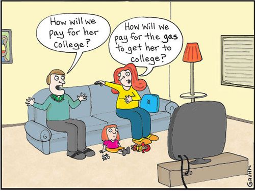 'How will we pay for her college.'