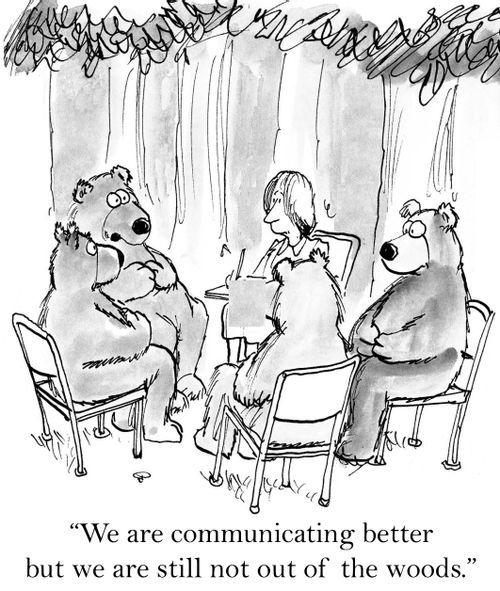 'We are communicating better but we are still not out of woods.'