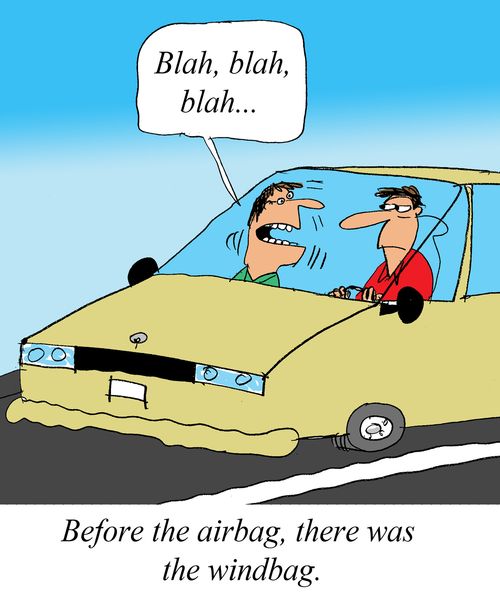 Before the airbag, there was the windbag.