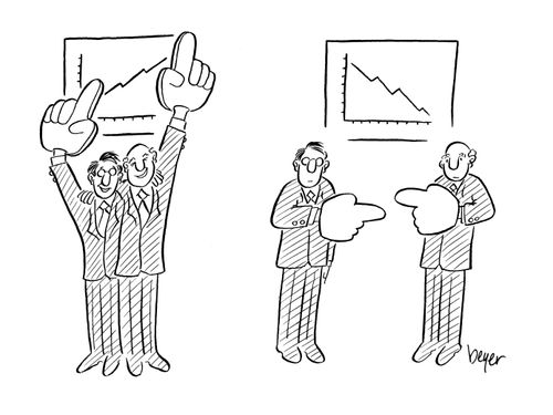 Business of Fingerpointing Line Art