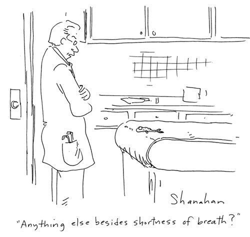 'Anything else besides shortness of breath?'