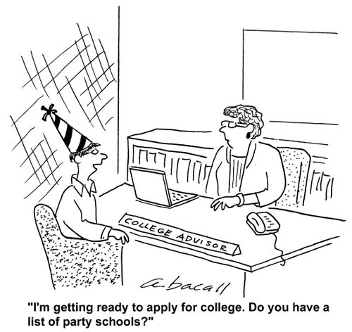 I'm getting ready to apply for college. Do you have a list of party schools?
