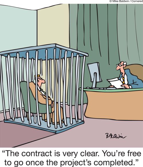 'The contract is very clear. You're free to go once the project's completed.'
