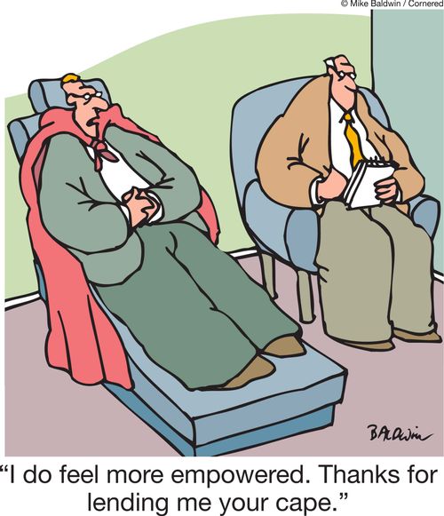 'I do feel more empowered. Thanks for lending me your cape.'