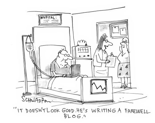'It doesn't look good. He's writing a farewell blog.'