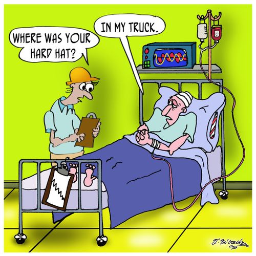 'Where was your hard hat?'