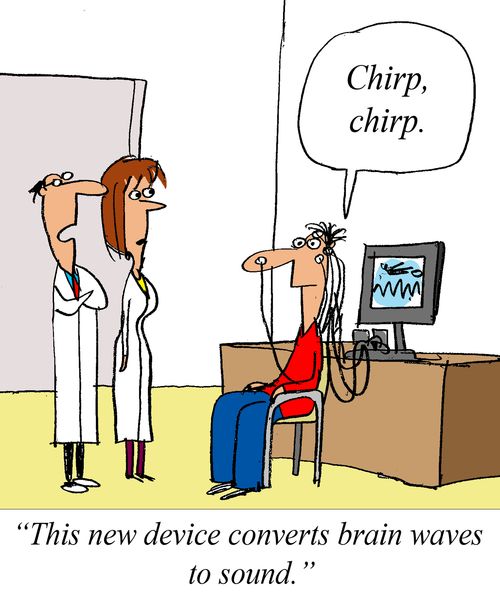 'This new device converts brain waves to sound.'