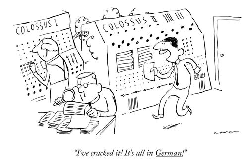 'I've cracked it! It's all in German!'