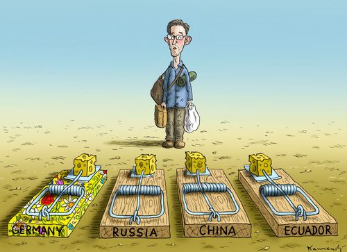 Edward Snowden seeking asylum.