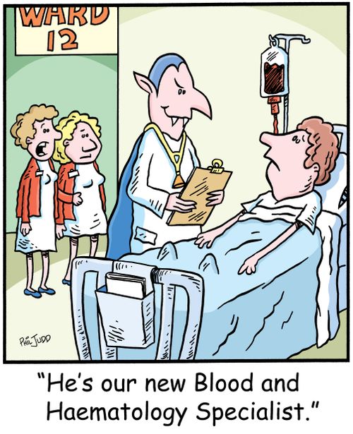 'He's our new Blood and Haematology Specialist.'