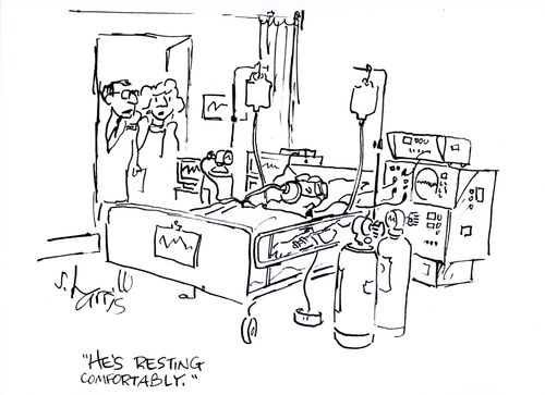 'He's resting comfortably.'