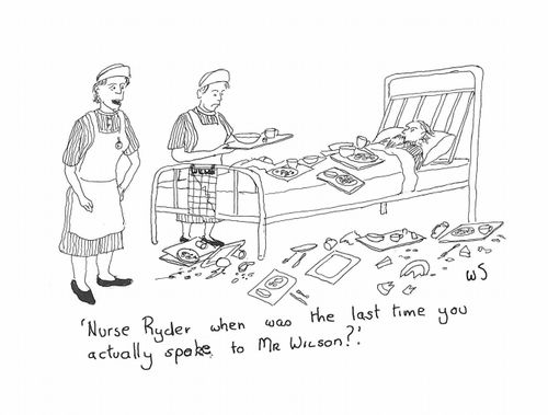 'Nurse Ryder when was the last time you actually spoke to Mr. Wilson.'
