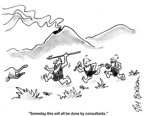 'Someday this will all be done by consultants.'
