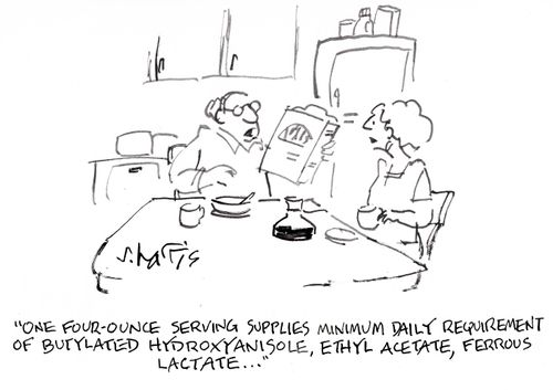 'One four ounce serving supplies minimum daily requirement of butylated hydroxyanisole...'