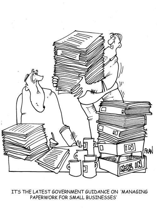 "It's the latest Government guidance on 'managing paperwork for small businesses'"