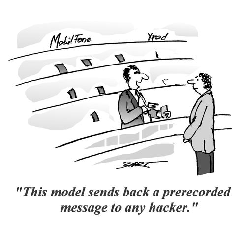 'This model sends back a pre-recorded message to any hacker.'