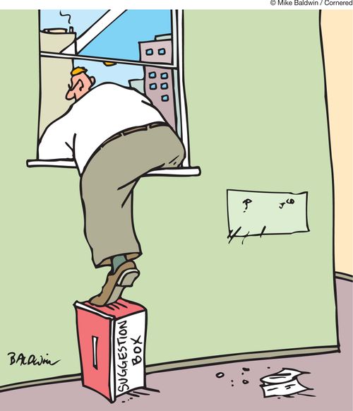 Suggestion box escape.