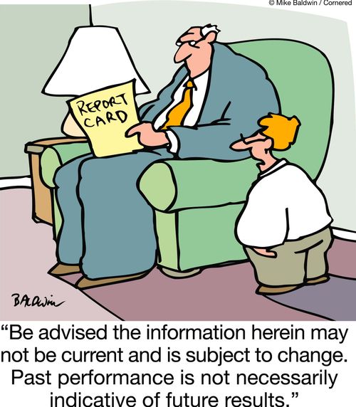 'Be advised the information herein may not be current and is subject to change. Past performance is not necessarily indicative of future results.'