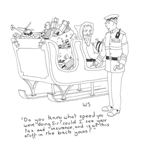 'Do you know what speed you were doing Sir? Could I see your tax and insurance, and is all this stuff in the back yours?'