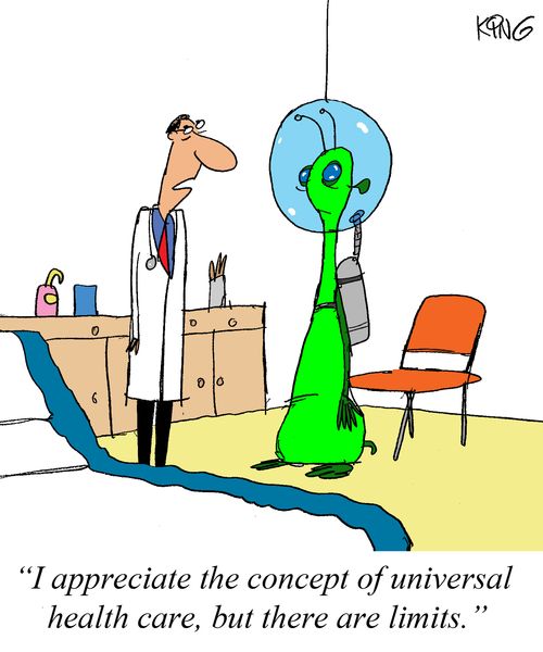 'I appreciate the concept of universal health care, but there are limits.'