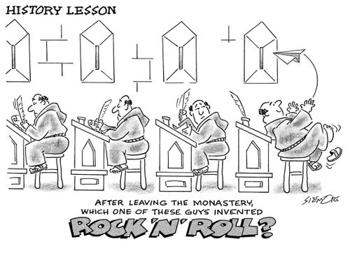 After leaving the monastery, which one of these guys invented rock 'n' roll?
