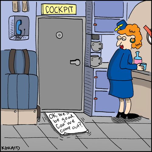 Letter reads: OK, we'll be good. Can we come out?