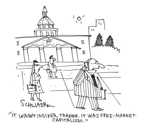"It wasn't insider trading. It was free-market capitalism."