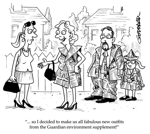 '... so I decided to make us all fabulous new outfits from the Guardian environment supplement!'
