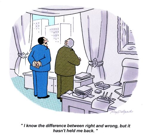'I know the difference between right and wrong, but it hasn't held me back.'