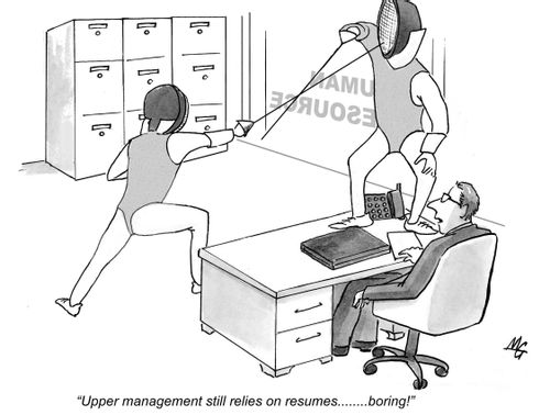 'Upper management still relies on resumes...boring!'