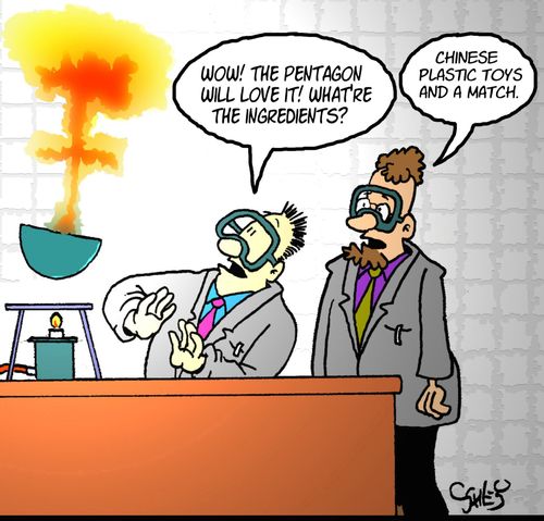 'Wow! The pentagon will love it! What're the ingredients?'