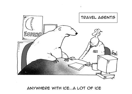"Anywhere with ice...a lot of ice."