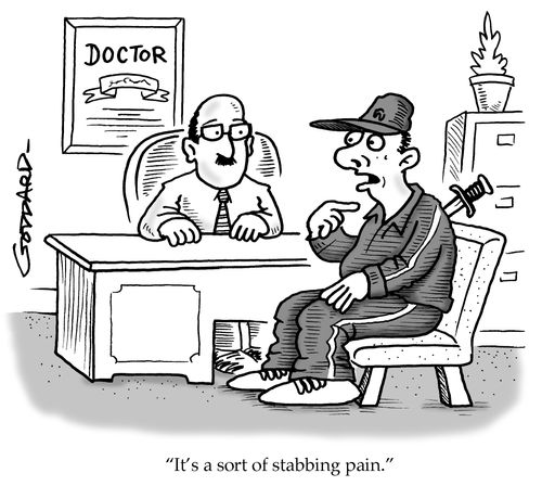 'It's a sort of stabbing pain.'