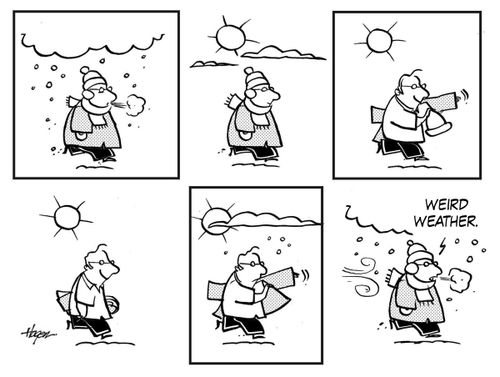 'Weird weather.'