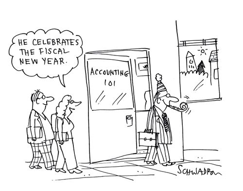 'He celebrates the fiscal New Year.'