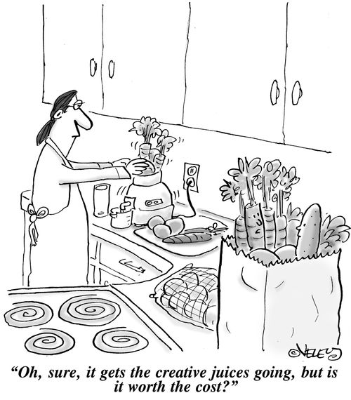 'Oh, sure, it gets the creative juices going, but is it worth the cost?'
