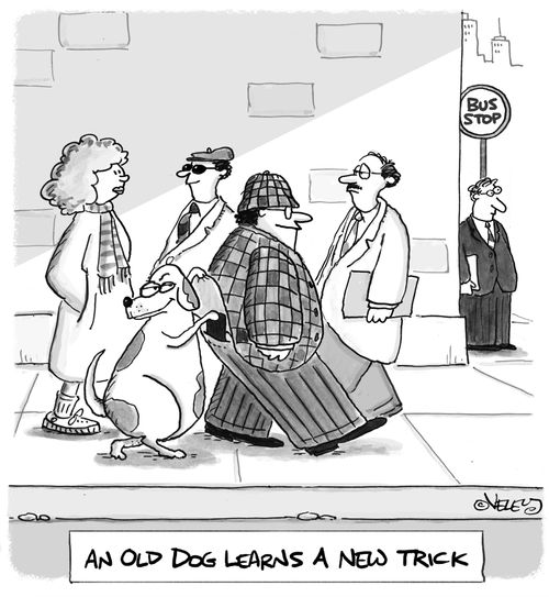 An old dog learns a new trick.