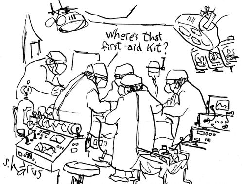 'Where's the first-aid kit?'