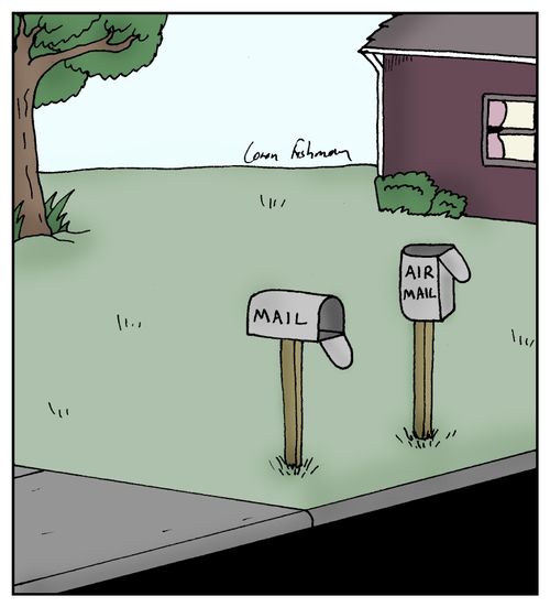 Mail and Air Mail Boxes.