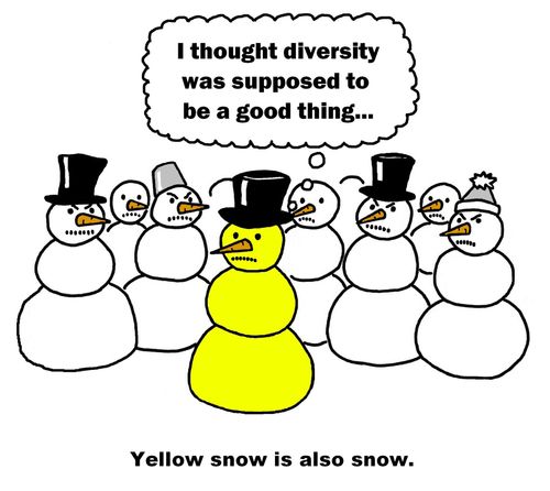 Yellow snow is also snow.