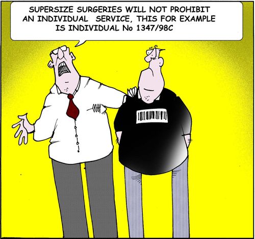 "Supersize surgeries will not prohibit an individual service, this for example is individual No 1347/98c."