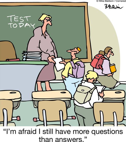 'I'm afraid I still have more questions than answers.'
