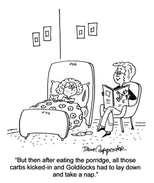 'But then after eating the porridge, all those carbs kicked in...'