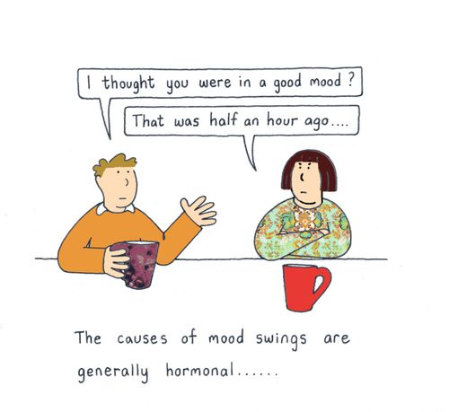 The causes of mood swings are generally hormonal..