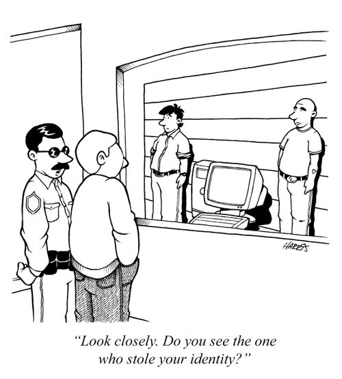 'Look closely. Do you see the one who stole your identity?'
