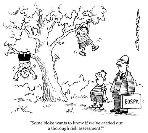 "Some bloke wants to know if we've carried out a thorough risk assessment?"