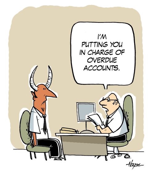 'I'm putting you in charge of overdue accounts.'