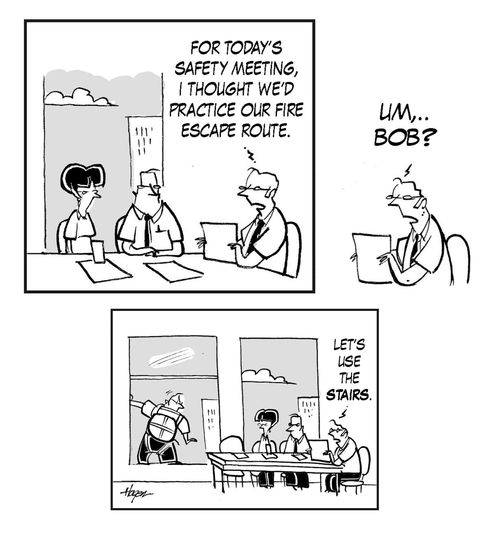 Office Safety - Fire Escape Practice.