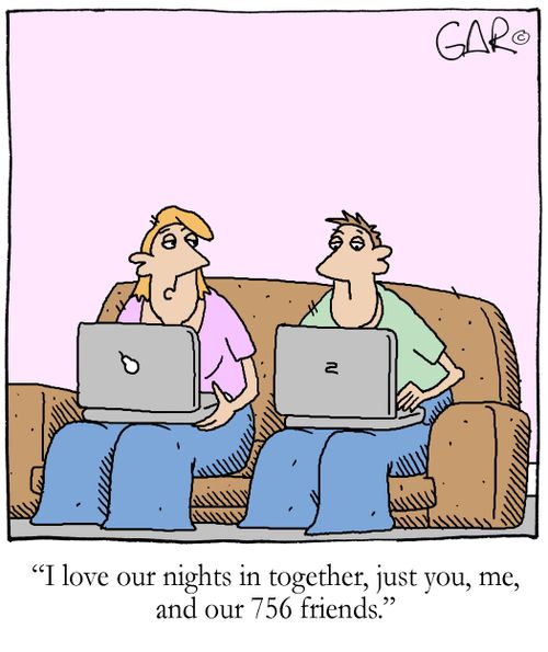 'I love our nights in together, just you, me and our 756 friends.'